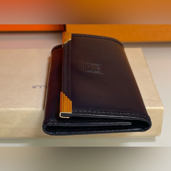 Givenchy SLG’s! Vintage 9.5/10 Key Holder & Cognac Long Wallet - 2-Pc Bundle - Picture 3 of 16